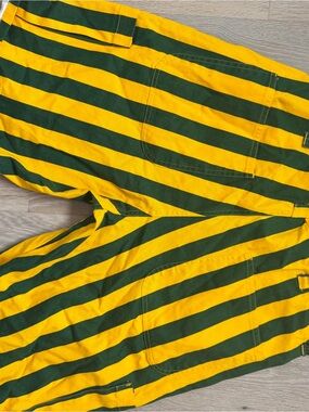 Women’s Striped Bermuda Shorts - Yellow & Green